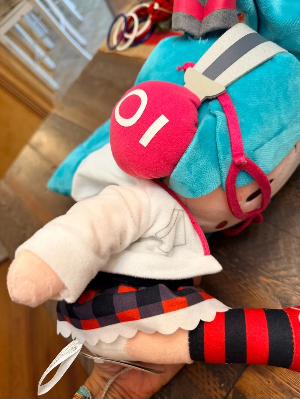 SEGA Hatsune Miku Mega Jumbo Plush Glasses Ver. NWT Plaid Skirt Sooo Cute 🥰 🥰